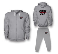 Thumbnail for Amazing Boeing 747 Designed Zipped Hoodies & Sweatpants Set