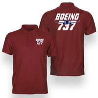 Thumbnail for Amazing Boeing 737 Designed Double Side Polo T-Shirts