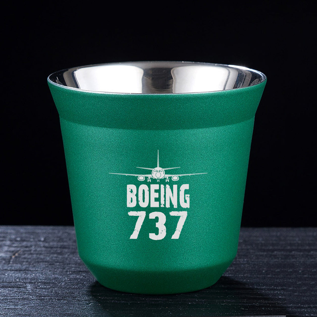 Boeing 737 & Plane Designed Double Wall Stainless Steel Coffee Mugs