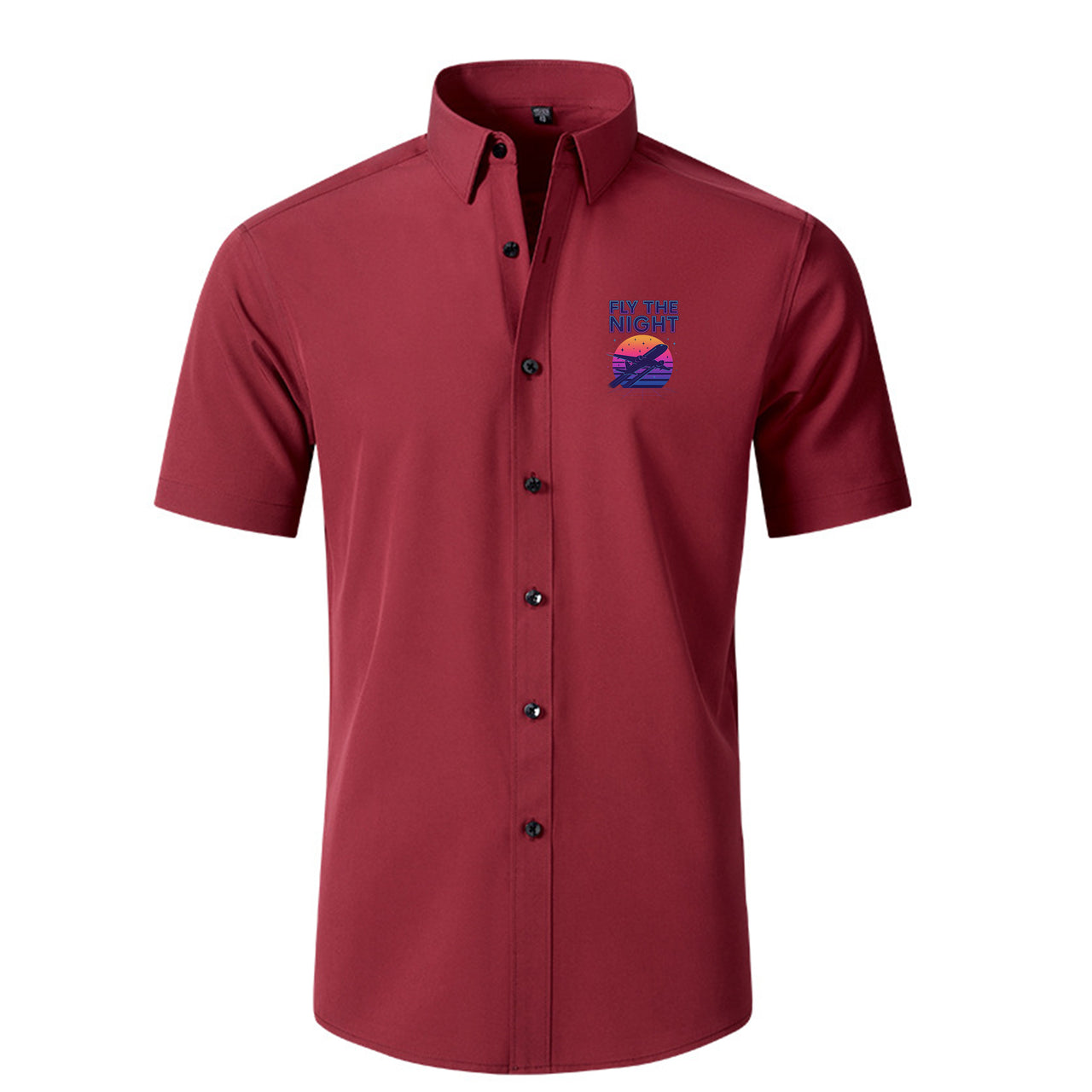 Fly The Night Designed Short Sleeve Shirts