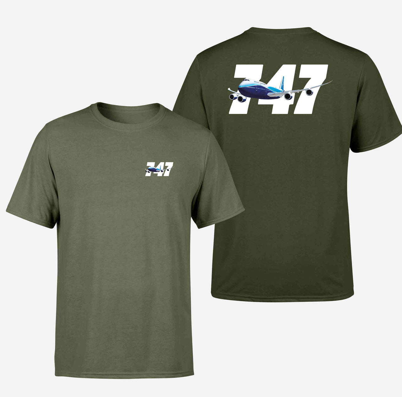 Super Boeing 747 Designed Double-Side T-Shirts