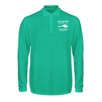Thumbnail for Helicopter [Noun] Designed Long Sleeve Polo T-Shirts