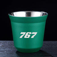Thumbnail for 767 Flat Text Designed Double Wall Stainless Steel Coffee Mugs