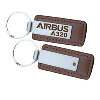 Thumbnail for Airbus A320 & Text Faux Leather Key Chains