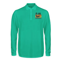 Thumbnail for Retro Fighter Jet F16 Designed Long Sleeve Polo T-Shirts