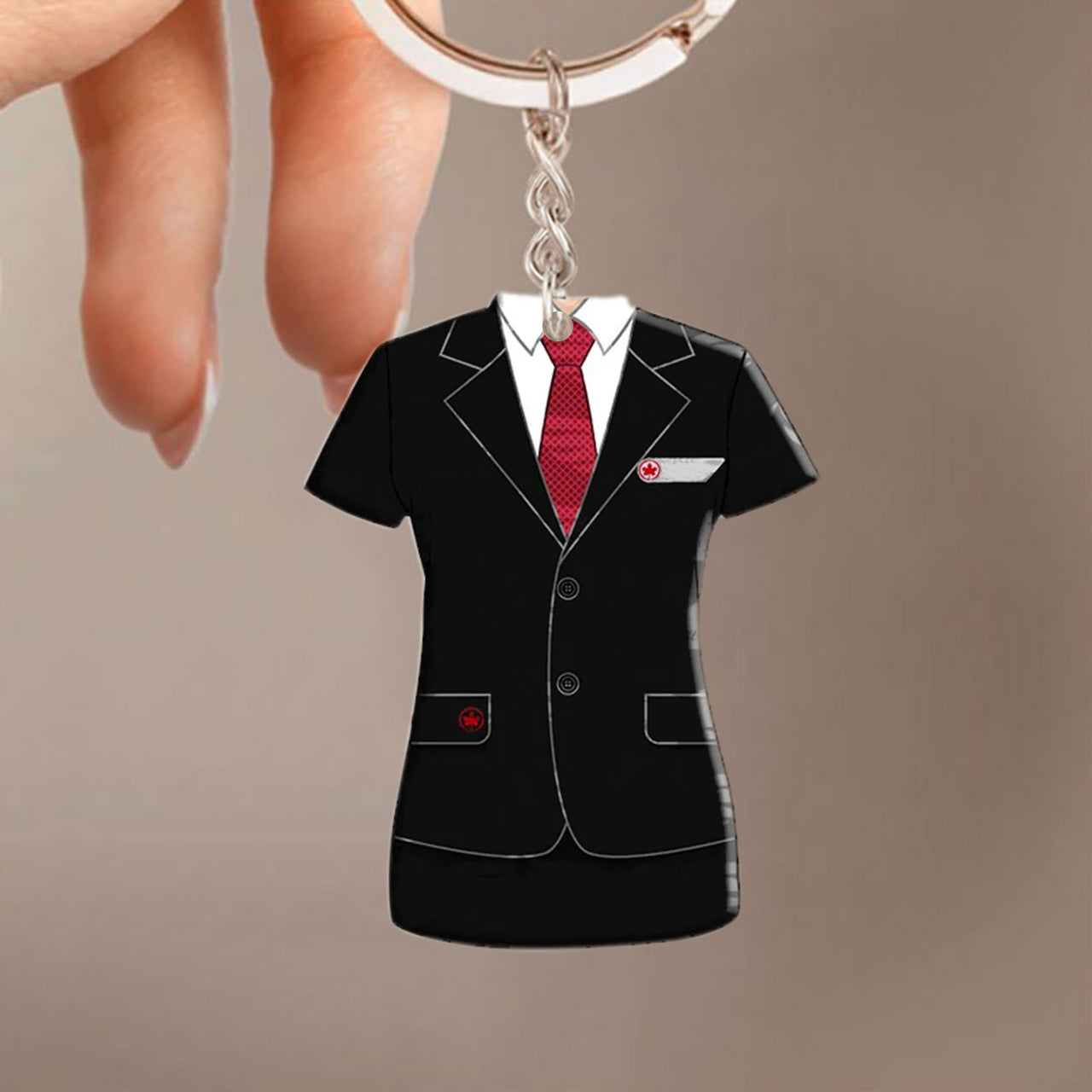 Air Canada Uniform Acrylic Keychain