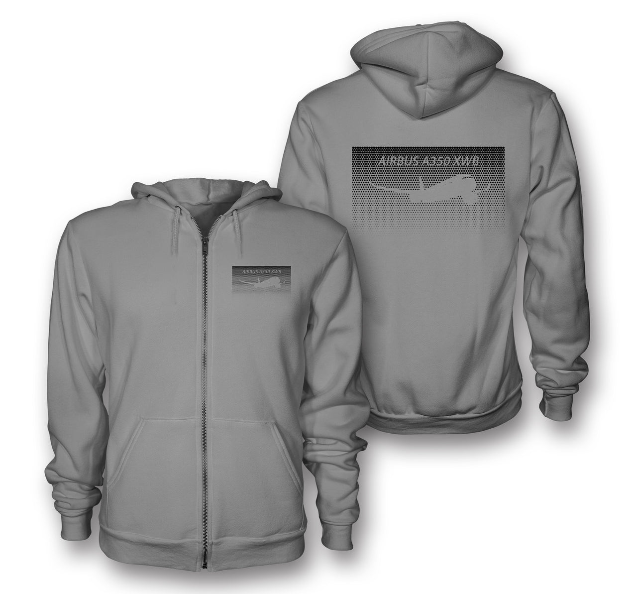 Airbus A350XWB & Dots Designed Zipped Hoodies