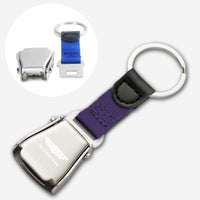 Thumbnail for Custom Name (Badge 6) Designed Airplane Seat Belt Key Chains