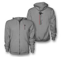 Thumbnail for Aviation Alphabet Designed Zipped Hoodies