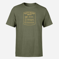 Thumbnail for Pilot's Golden Rules Design Super Quality T-Shirts