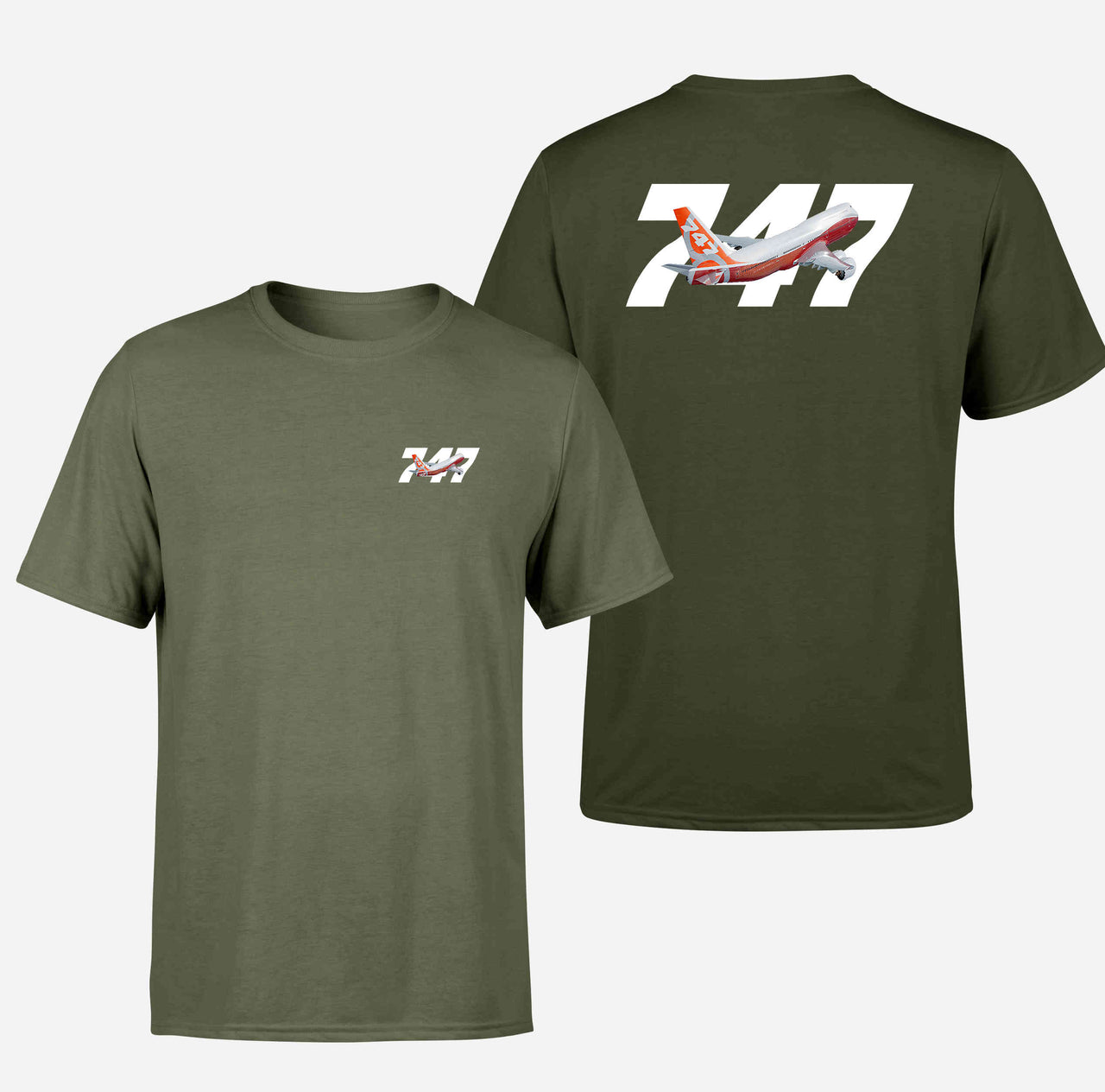 Super Boeing 747 Intercontinental Designed Double-Side T-Shirts
