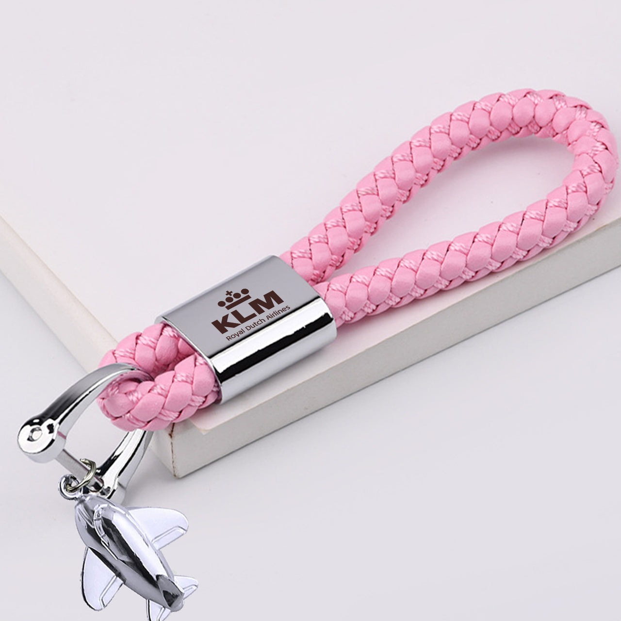 KLM Royal Dutch Airlines Designed Leather Car Key Chains