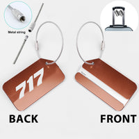 Thumbnail for 717 Flat Text Designed Fashion Metal Luggage Tags