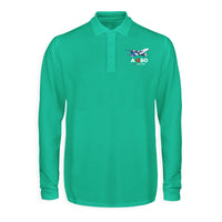 Thumbnail for Airbus A380 Love at first flight Designed Long Sleeve Polo T-Shirts