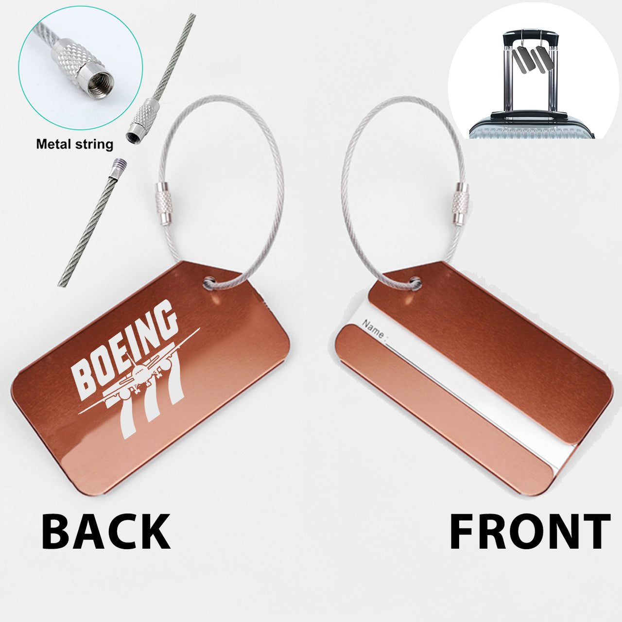 Amazing Boeing 777 Designed Fashion Metal Luggage Tags