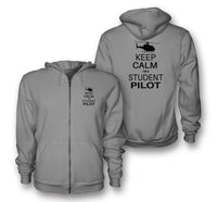 Thumbnail for Student Pilot (Helicopter) Designed Zipped Hoodies