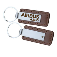 Thumbnail for Airbus A380 & Text Faux Leather Key Chains