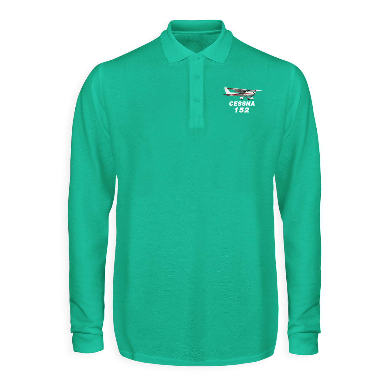 The Cessna 152 Designed Long Sleeve Polo T-Shirts