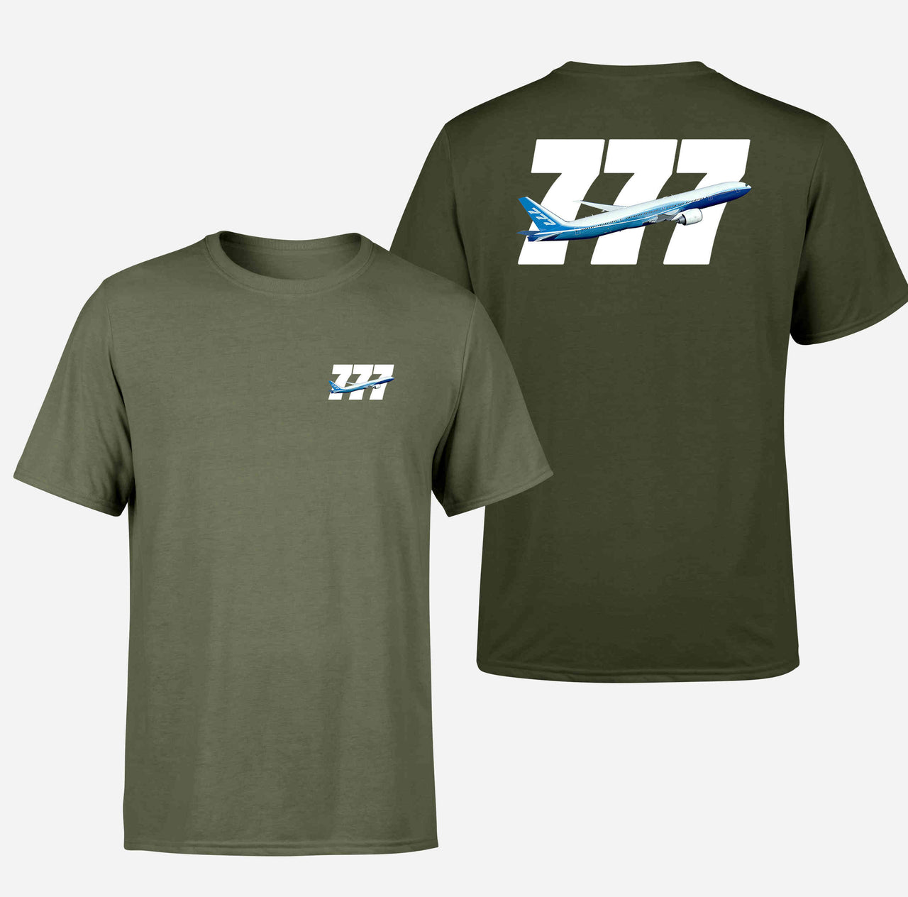 Super Boeing 777 Designed Double-Side T-Shirts
