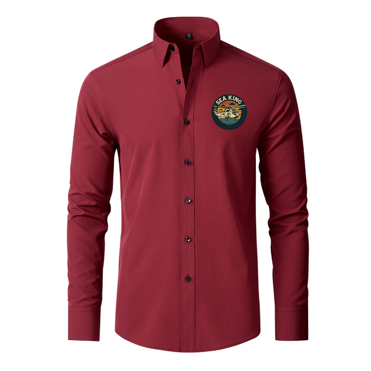 Sea King Helicopter Designed Long Sleeve Shirts