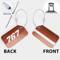 Thumbnail for 767 Flat Text Designed Fashion Metal Luggage Tags