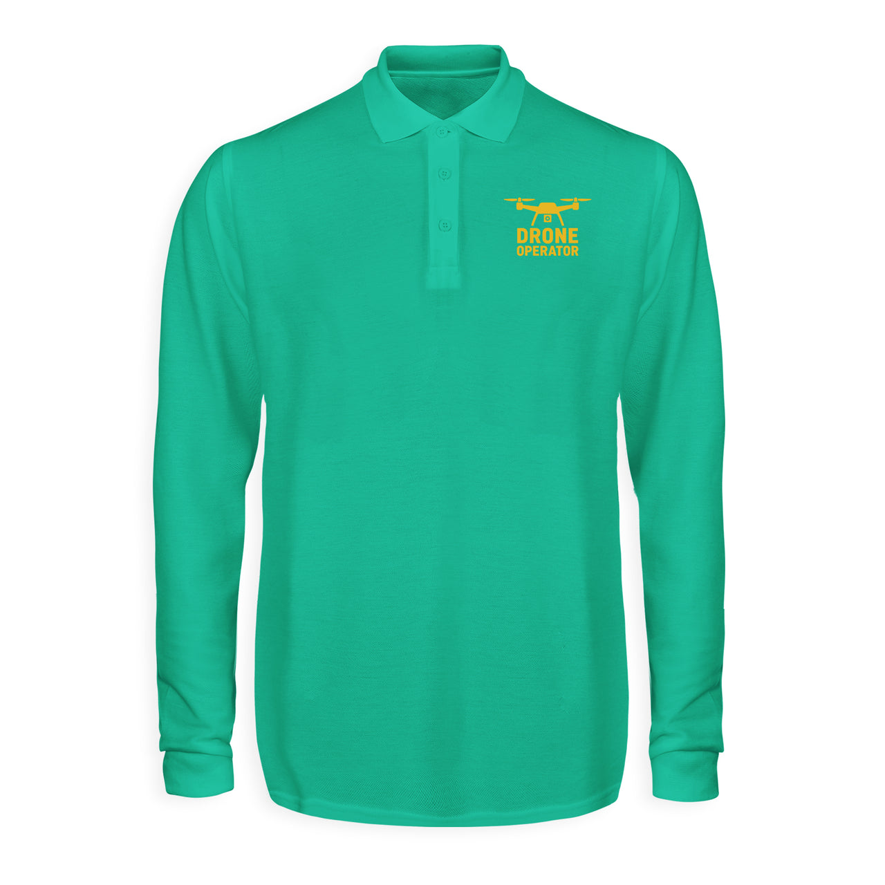 Drone Operator Designed Long Sleeve Polo T-Shirts