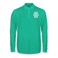 Thumbnail for Eat Sleep Fly Designed Long Sleeve Polo T-Shirts