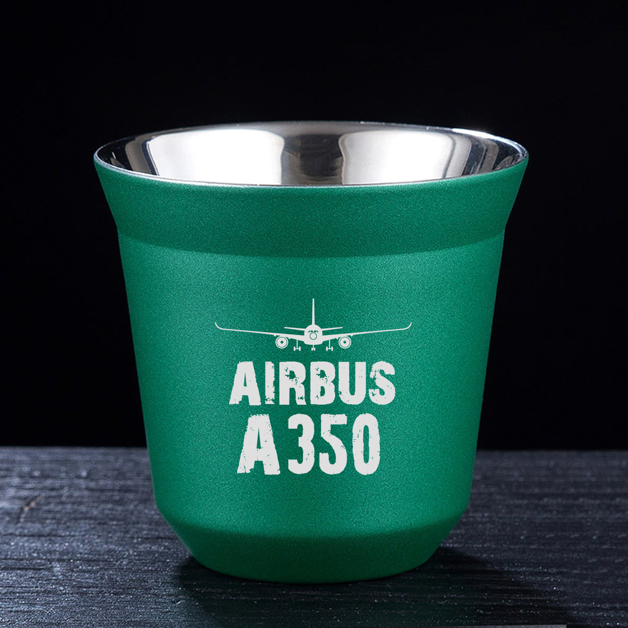 Airbus A350 & Plane Designed Double Wall Stainless Steel Coffee Mugs