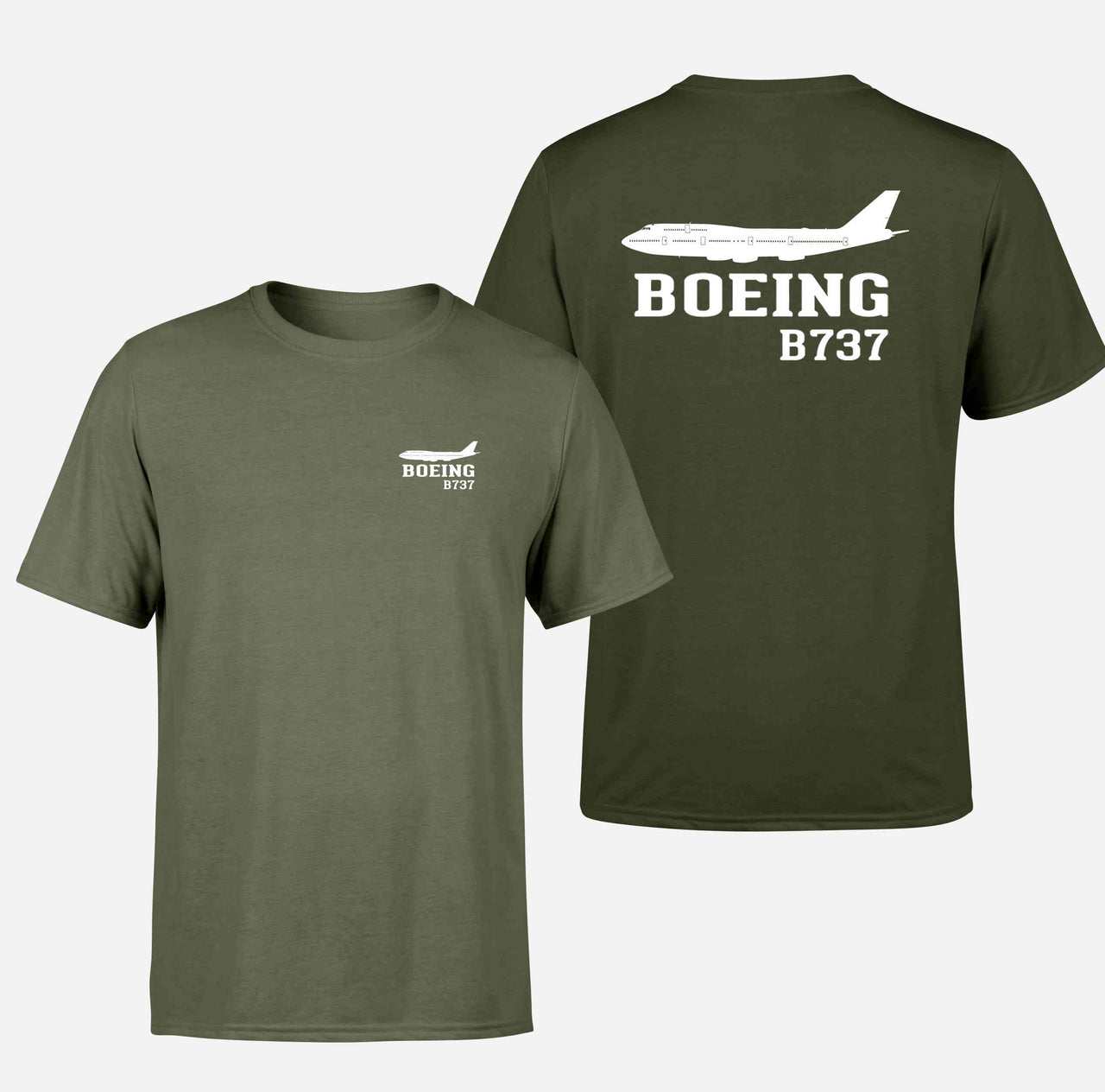 Boeing 737 Printed Designed Double-Side T-Shirts