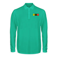 Thumbnail for Eat Sleep Fly (Colourful) Designed Long Sleeve Polo T-Shirts