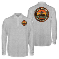 Thumbnail for Retro Apache AH-64 Designed Long Sleeve Polo T-Shirts (Double-Side)