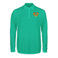 Thumbnail for Supermen of The Skies (Sunset) Designed Long Sleeve Polo T-Shirts