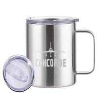 Thumbnail for Concorde & Plane Designed Stainless Steel Laser Engraved Mugs