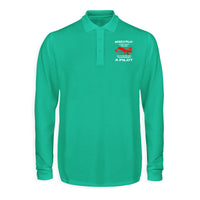 Thumbnail for If You're Cool You're Probably a Pilot Designed Long Sleeve Polo T-Shirts