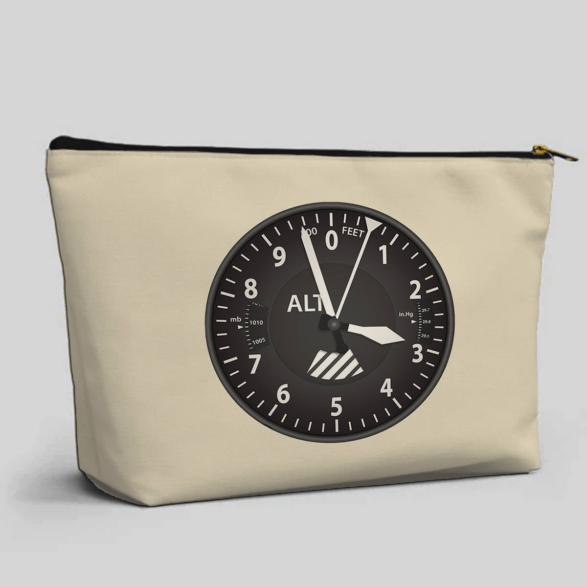 Airplane Instruments (Altitude) Designed Zipper Pouch