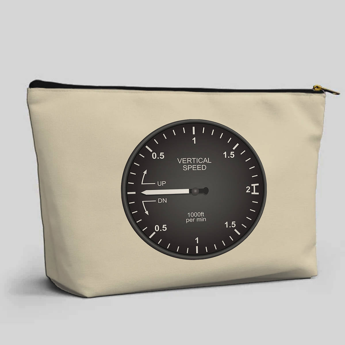 Airplane Instruments (Vertical Speed 2) Designed Zipper Pouch
