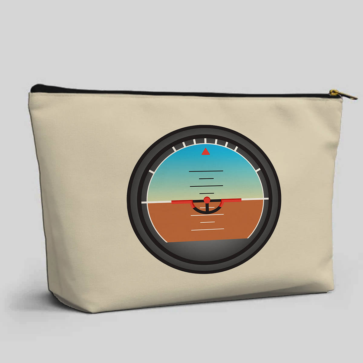 Airplane Instruments (Gyro Horizon) Designed Zipper Pouch