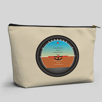 Thumbnail for Airplane Instruments (Gyro Horizon) Designed Zipper Pouch