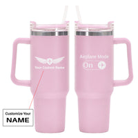 Thumbnail for Airplane Mode On Designed 40oz Stainless Steel Car Mug With Holder