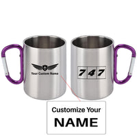 Thumbnail for Flat Colourful 747 Designed Stainless Steel Outdoors Mugs