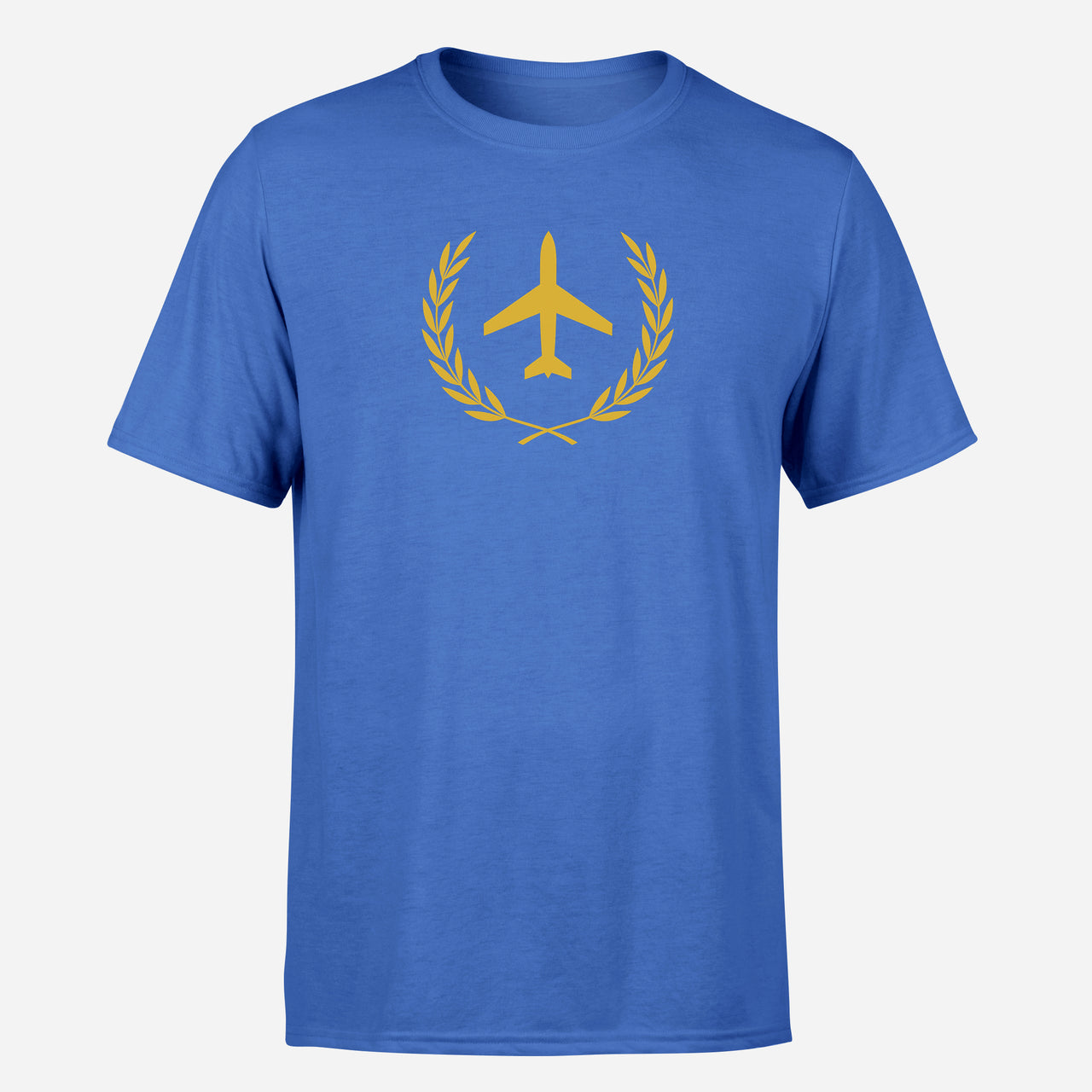 Leaf & Airplane Design Super Quality T-Shirts