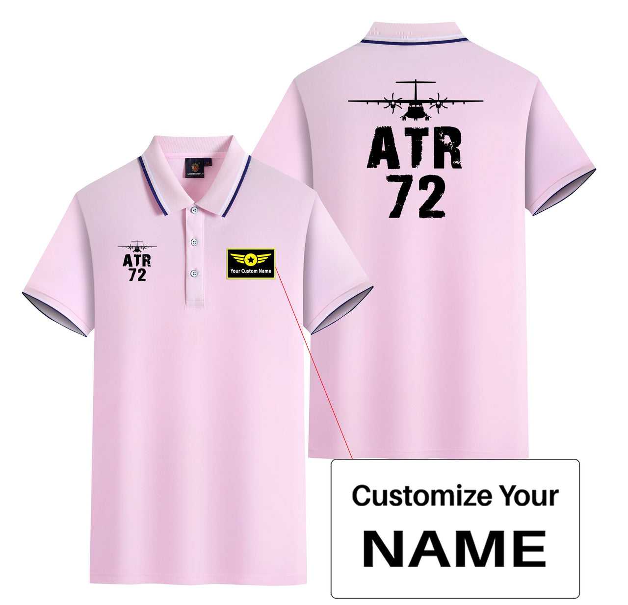 ATR-72 & Plane Designed Stylish Polo T-Shirts (Double-Side)