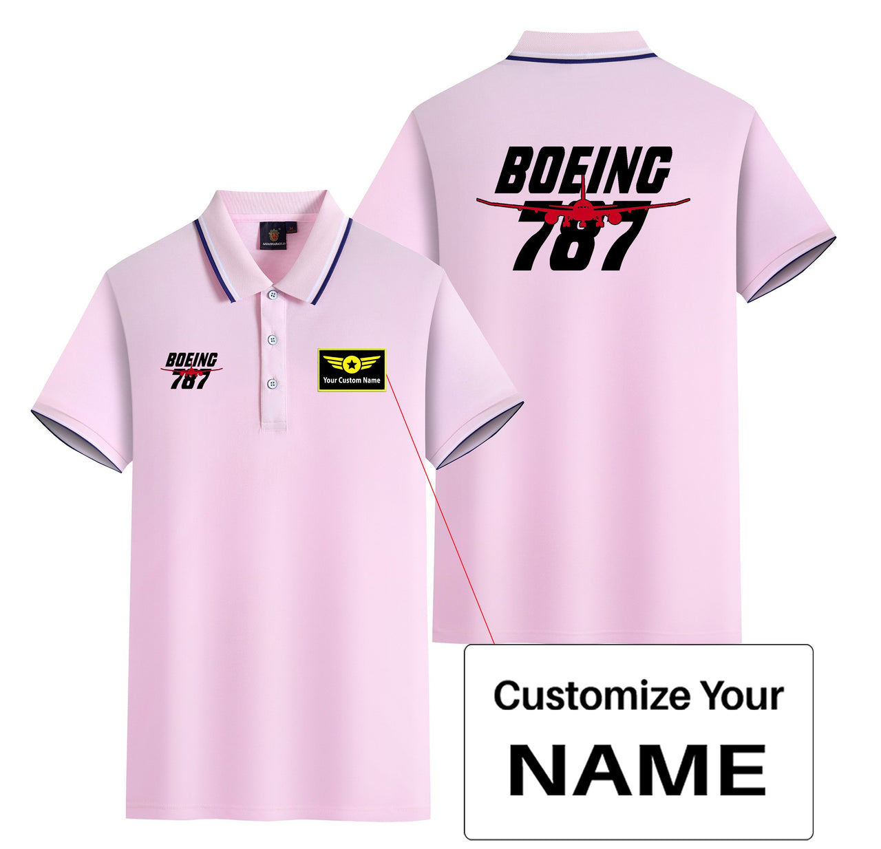 Amazing Boeing 787 Designed Stylish Polo T-Shirts (Double-Side)