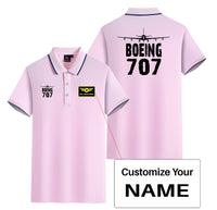 Thumbnail for Boeing 707 & Plane Designed Stylish Polo T-Shirts (Double-Side)