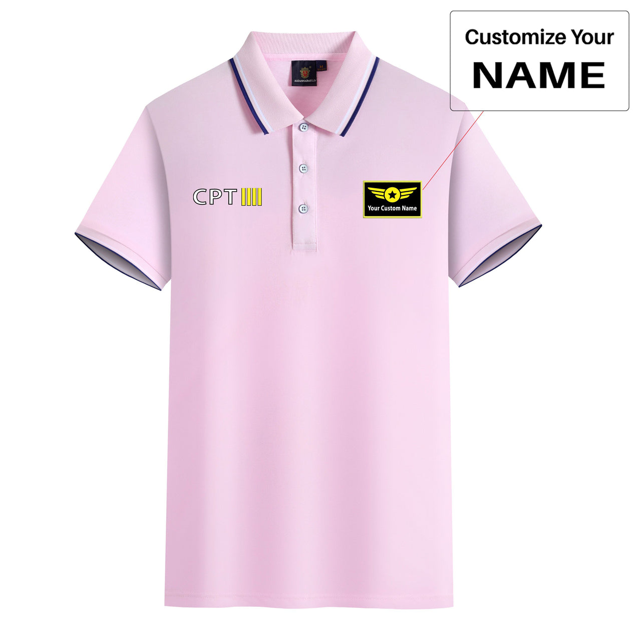 CPT & 4 Lines Designed Stylish Polo T-Shirts
