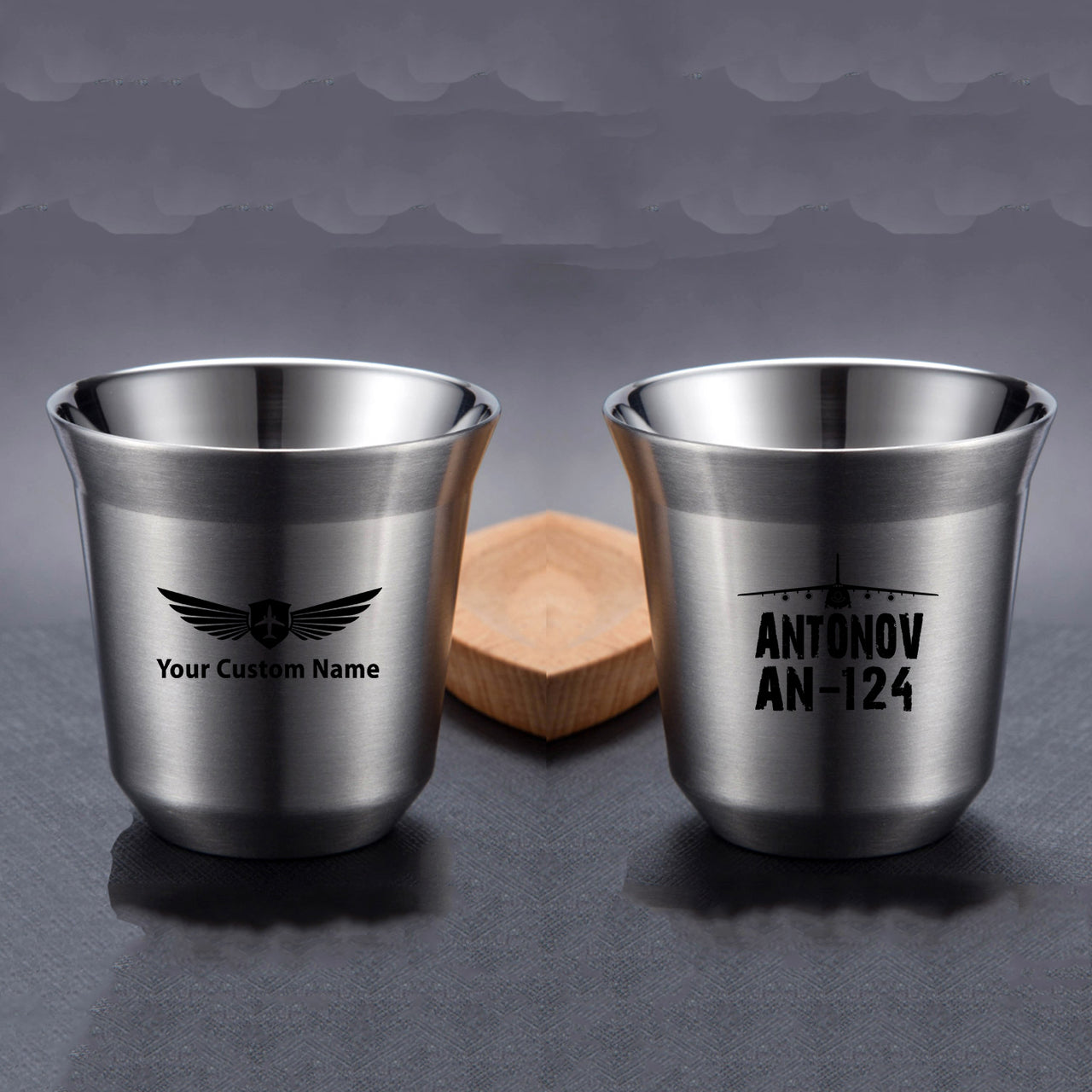 Antonov AN-124 & Plane Designed Double Wall Stainless Steel Coffee Mugs