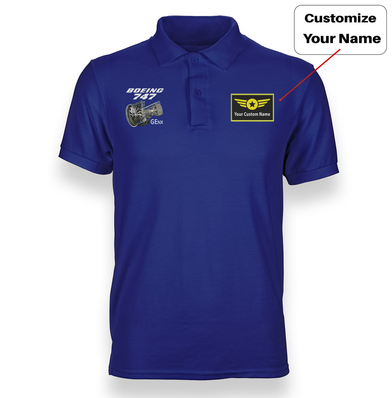 Boeing 747 & GENX Engine Designed "WOMEN" Polo T-Shirts