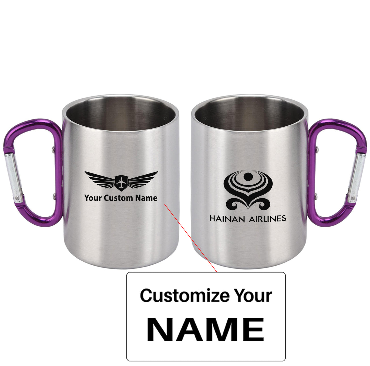 Hainan Airlines Designed Stainless Steel Outdoors Mugs