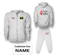 Thumbnail for Trust Me I'm an Air Traffic Controller Designed Zipped Hoodies & Sweatpants Set