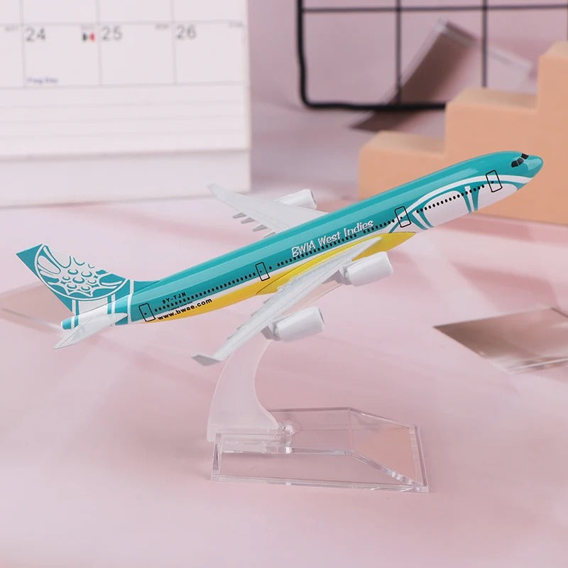 Caribbean Airlines Airbus A340 Airplane Model  (16CM)
